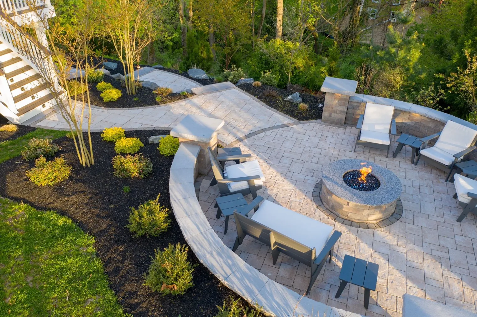 a recently constructed Montgomery County fire pit.